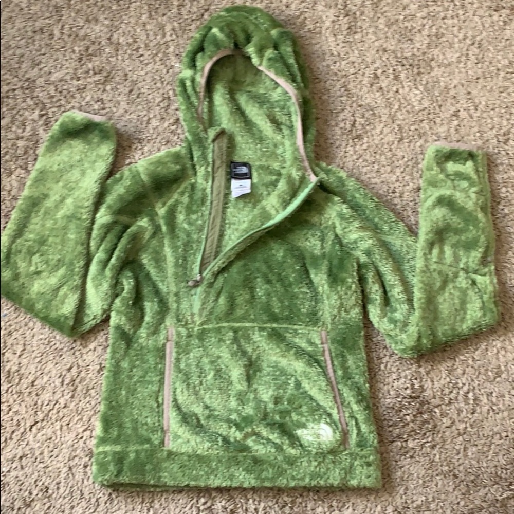 Green pullover north face